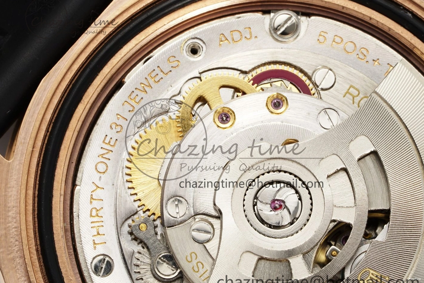 MiroTime 0213 RelaxedFit Yacht-Master 126655 RG APSF Best Edition Black Dial on Black Rubber Strap A 1949